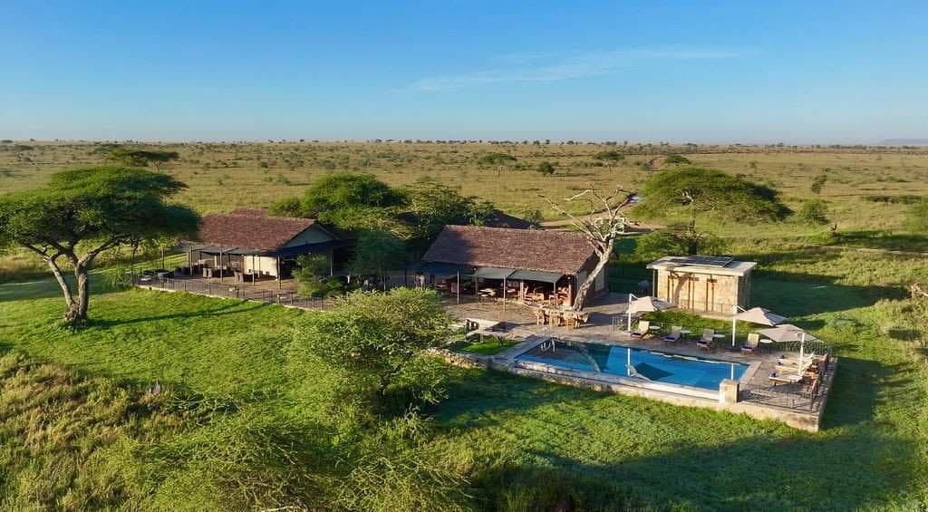 Accommodation exterior and setting of Serengeti Sametu Camp by Karibu Camps in Tanzania