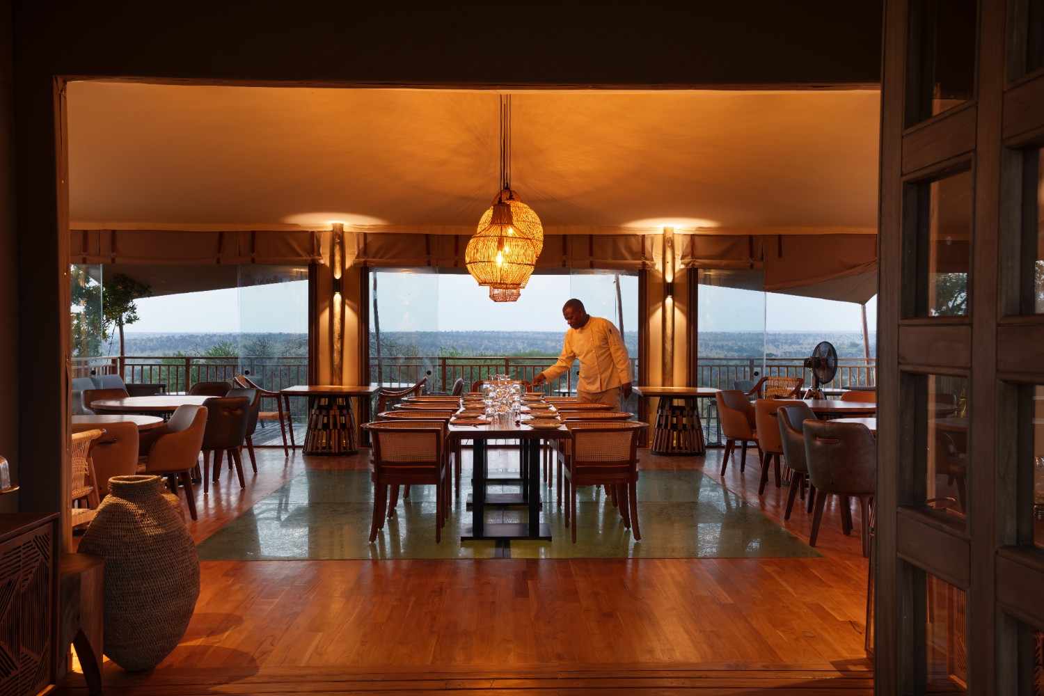 Accommodation exterior and setting of Warangi Ridge in Tanzania
