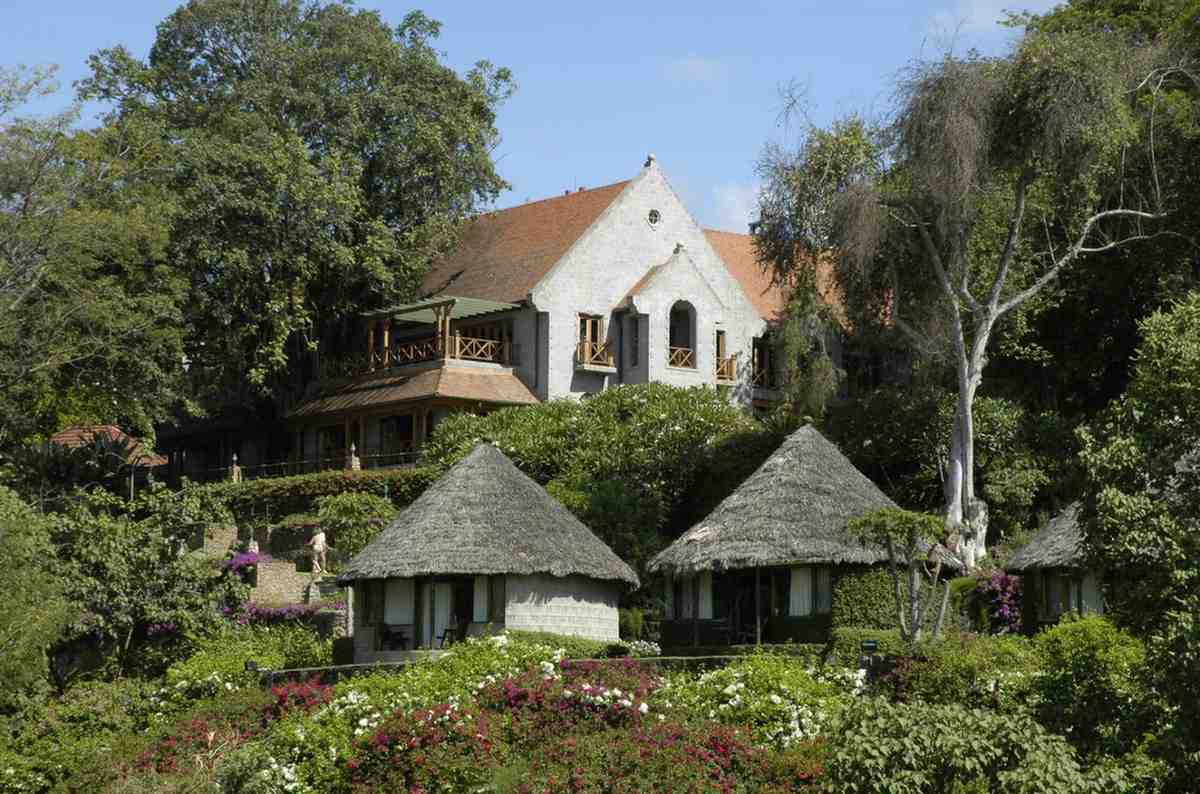 Accommodation exterior and setting of Arusha Serena Hotel in Tanzania