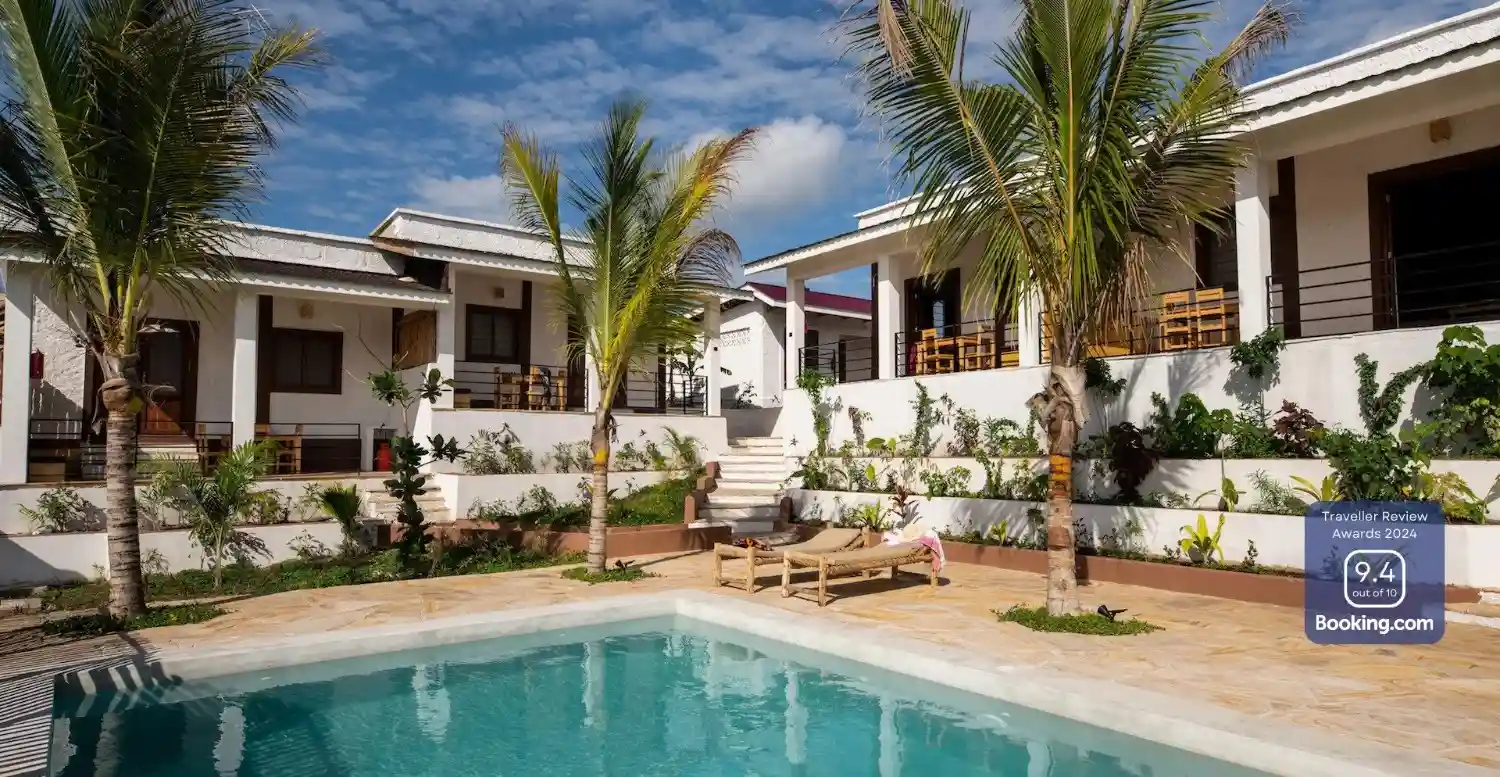 Nyumbani Residence pool and tropical garden