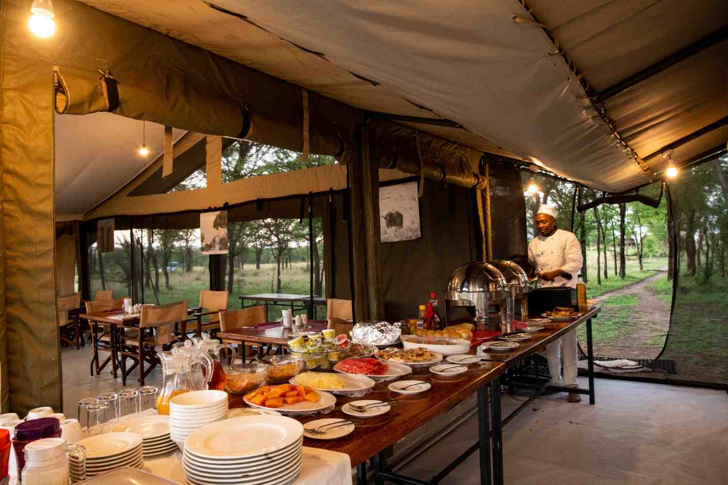 Mara Kati Kati tent porch overlooking the mara triangle plains