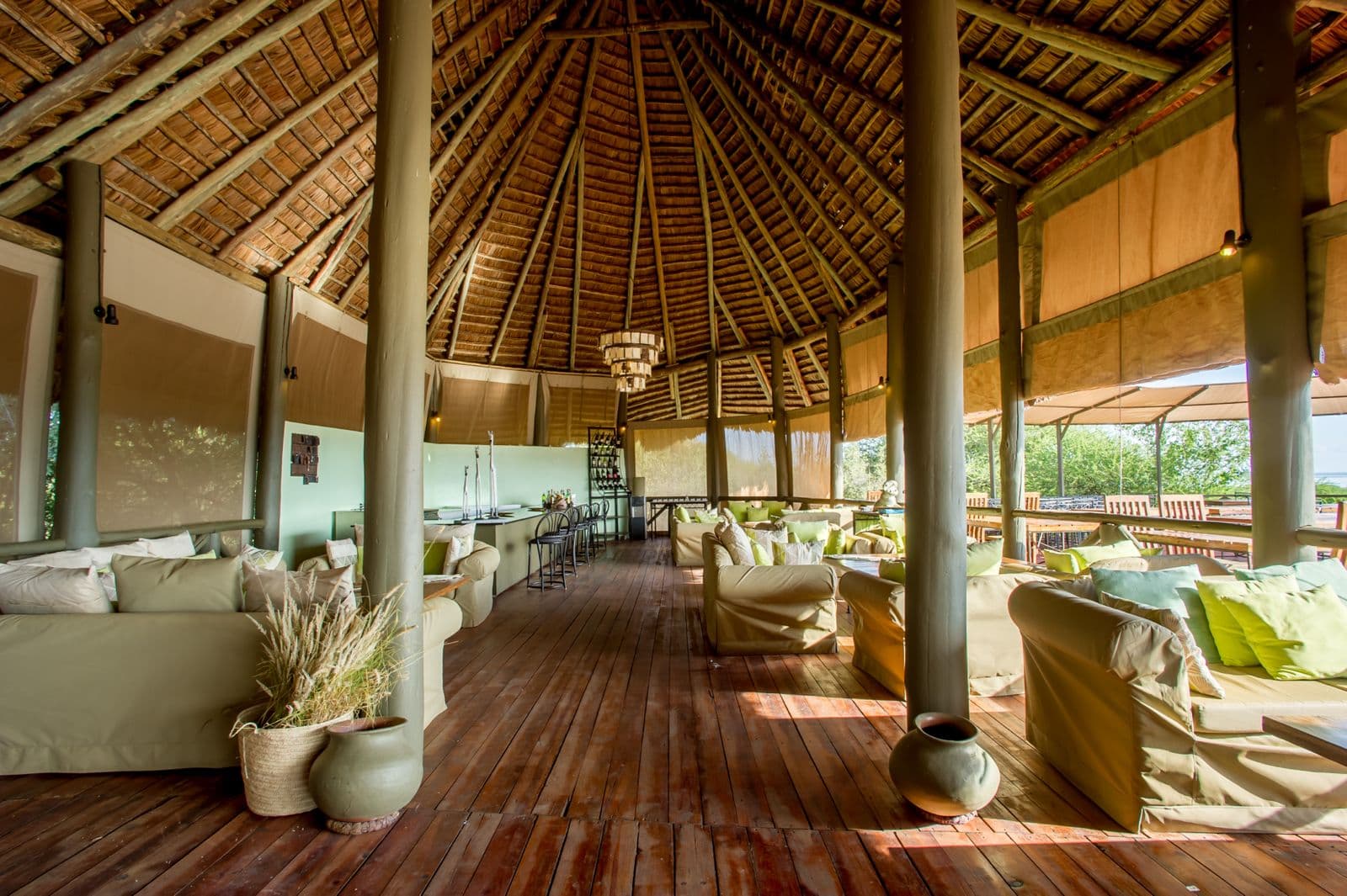 Safari lodge interior in Tanzania
