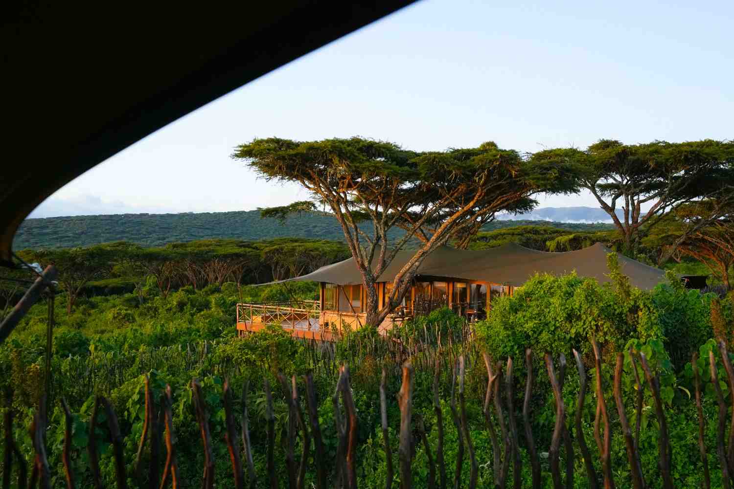 Craters Edge rim deck overlooking Ngorongoro Crater