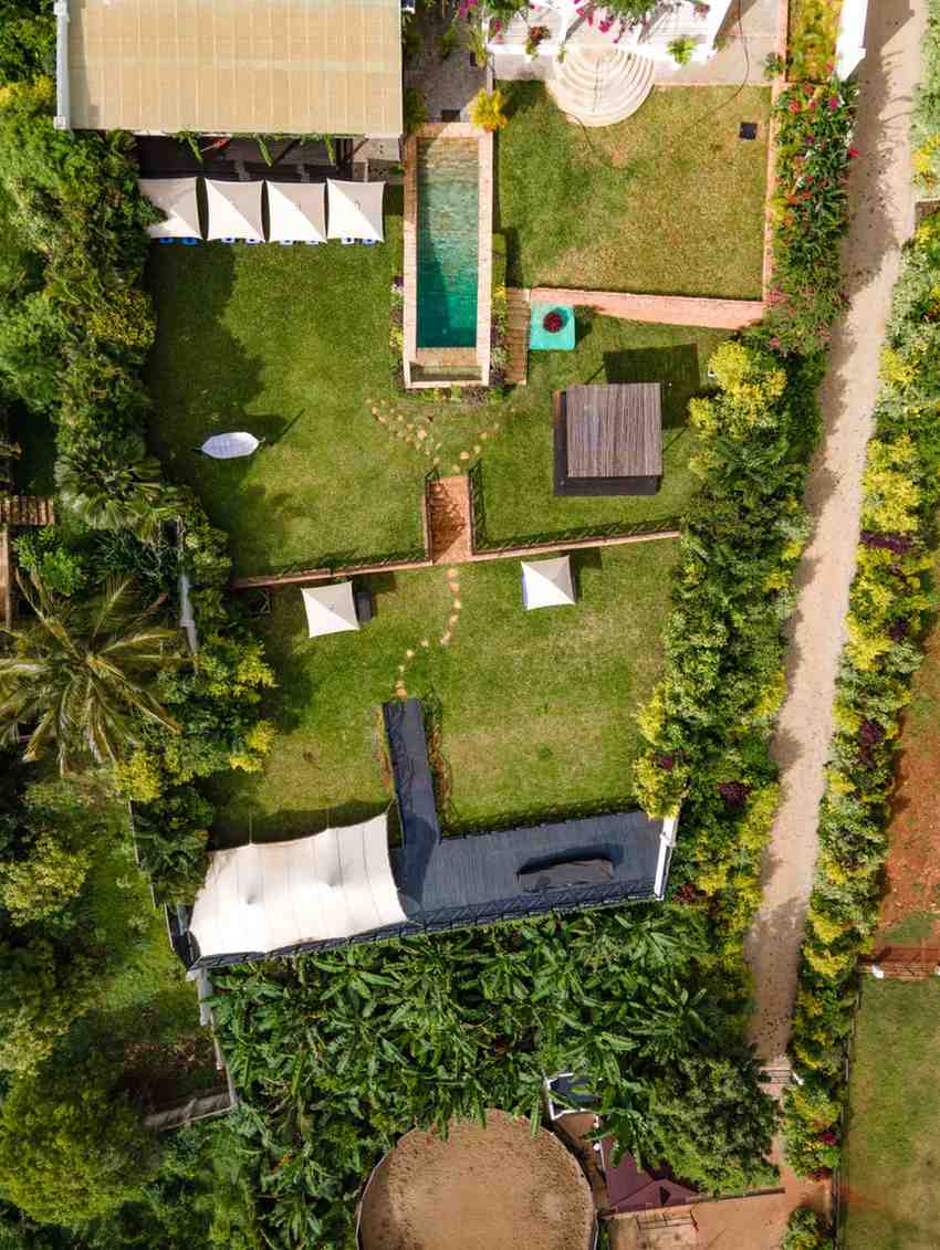 Exterior view of Kidoti Villas — cliff-top private villas with Indian Ocean outlook accommodation in Tanzania