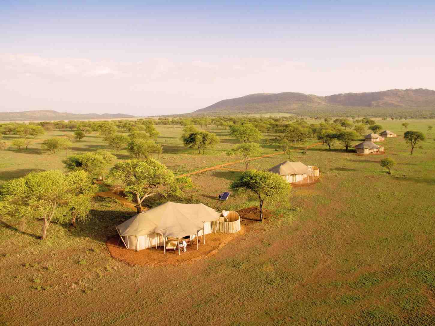 One Nature Nyaruswiga aerial view in central Serengeti