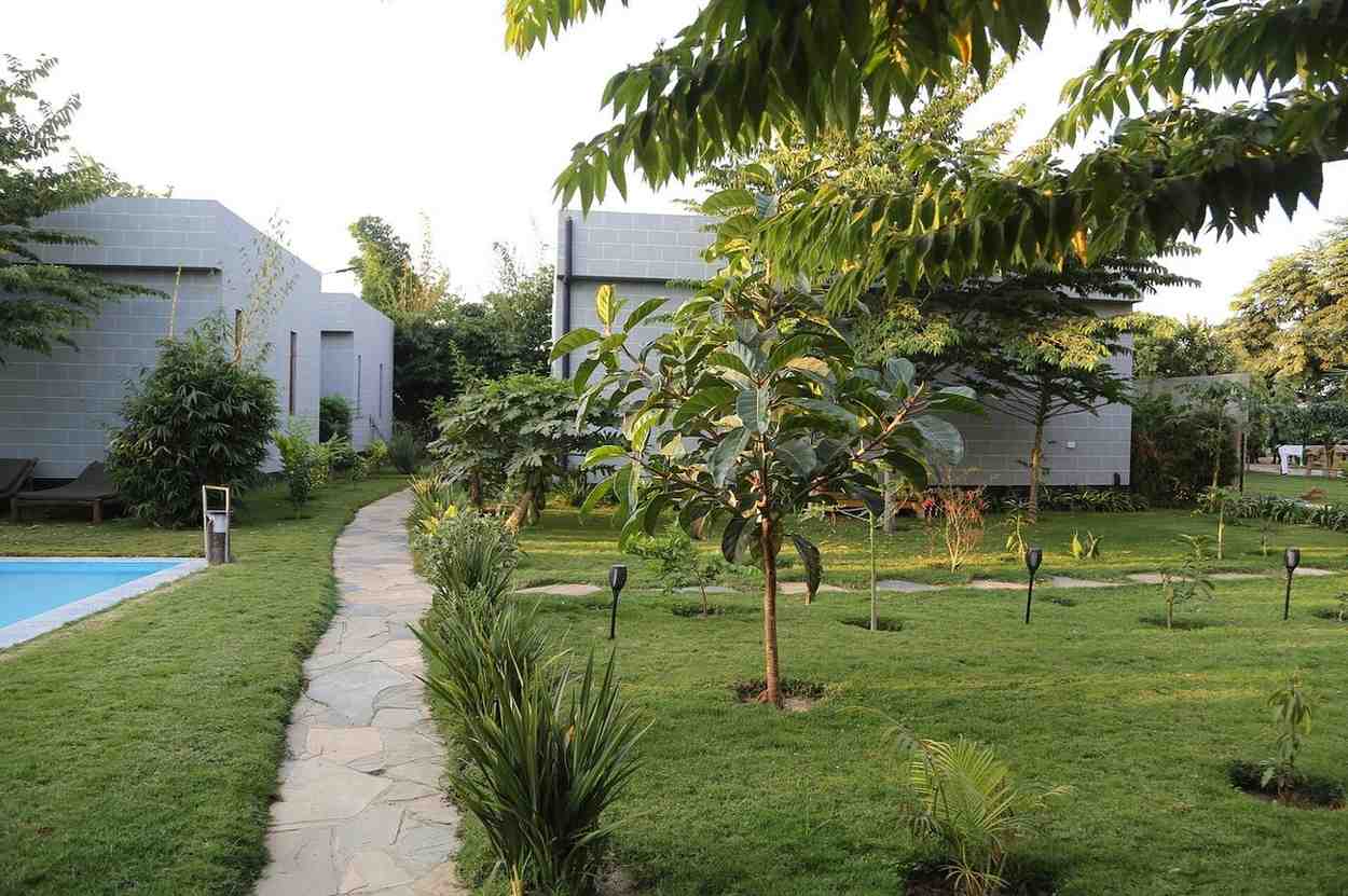 Exterior view of haradali home — gardened homestay & pool close to arusha airport accommodation in Tanzania