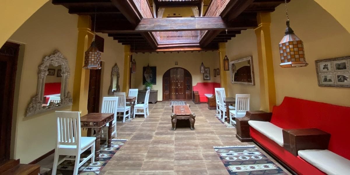 Exterior view of jafferji house — heritage townhouse & rooftop restaurant in stone town accommodation in Tanzania