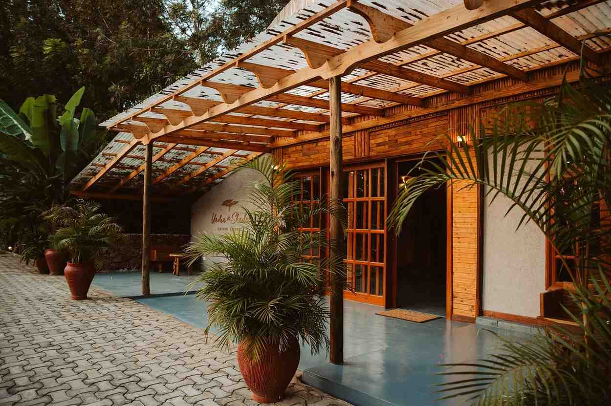 Under The Shade Safari Lodge garden setting