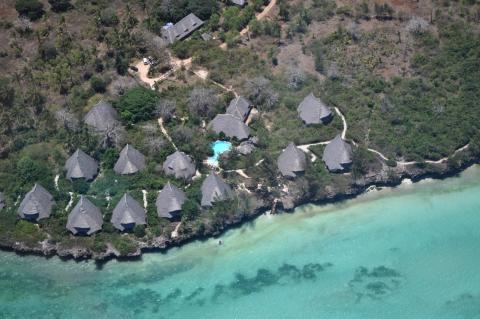 Unguja Lodge aerial view