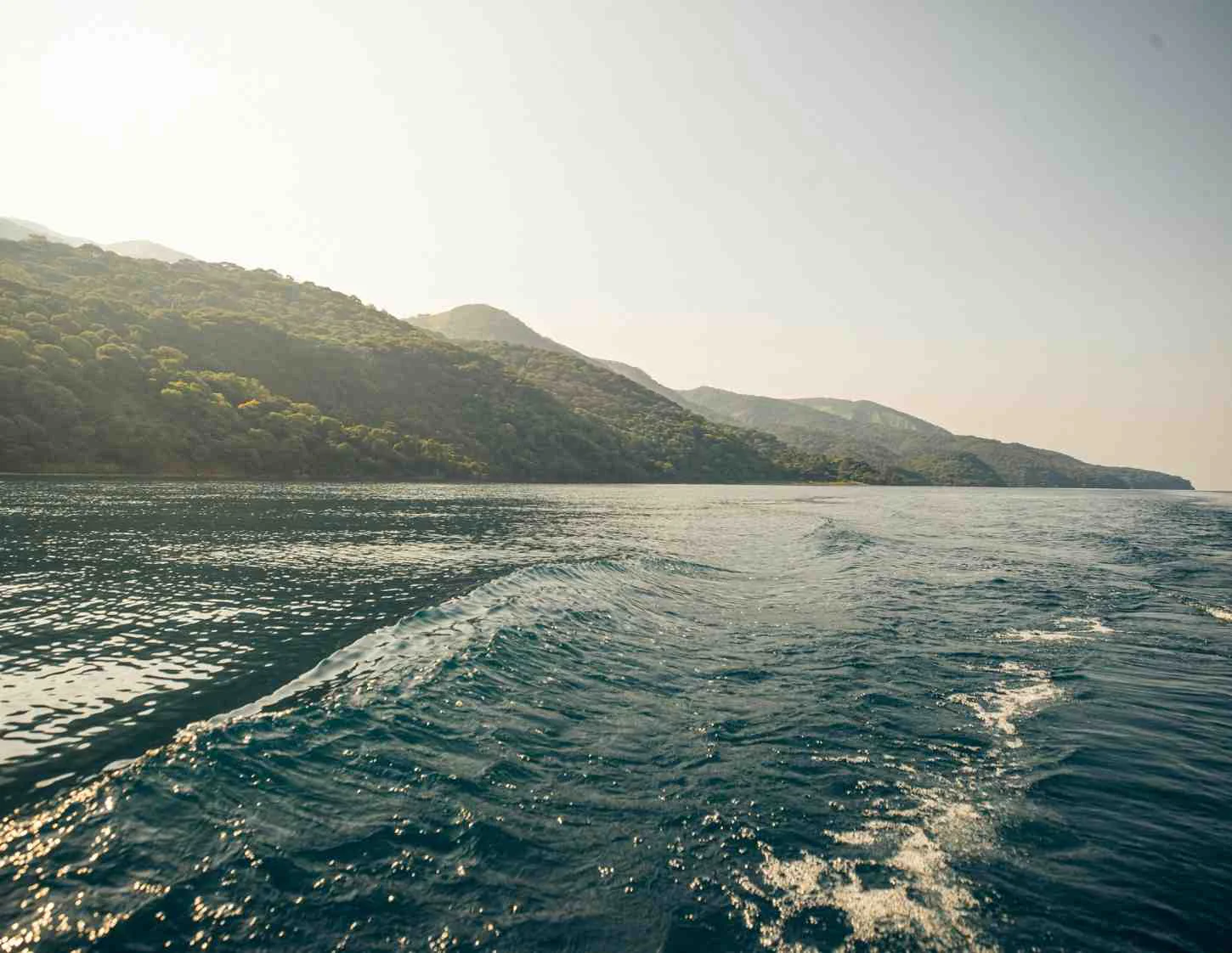 Boat safari on Lake Victoria with sunset