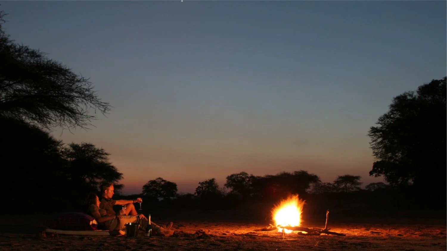 Fly camp under the stars in Tanzania wilderness